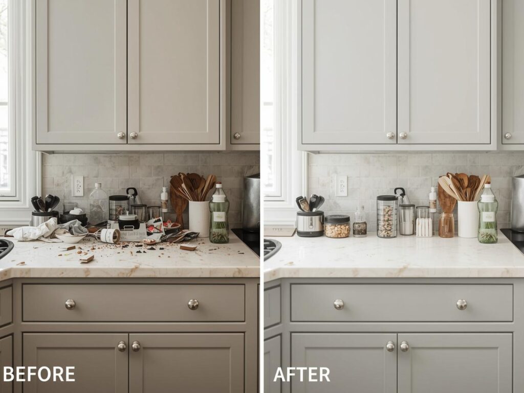 Decluttering Kitchen Countertops
